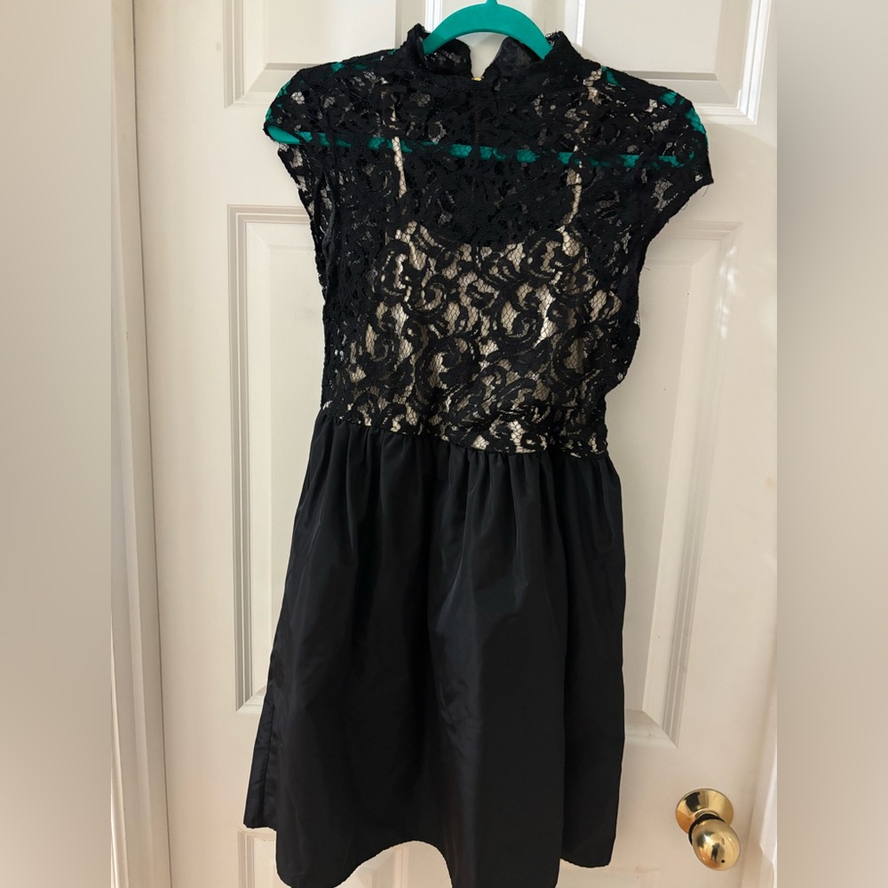 Black dinner party mesh dress